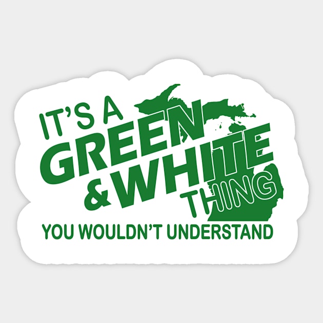 It's a green and white thing, you wouldn't understand Sticker by Mounika